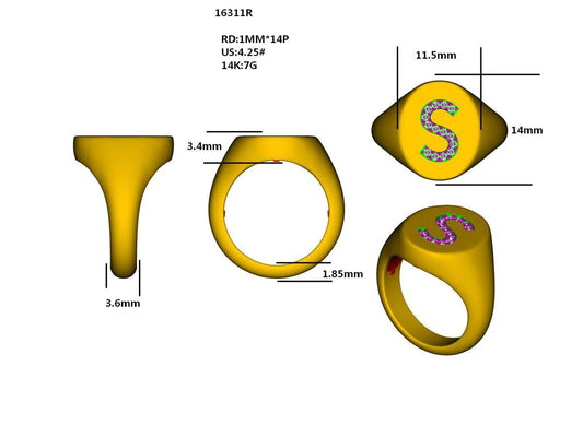 16311R Ring With Diamond