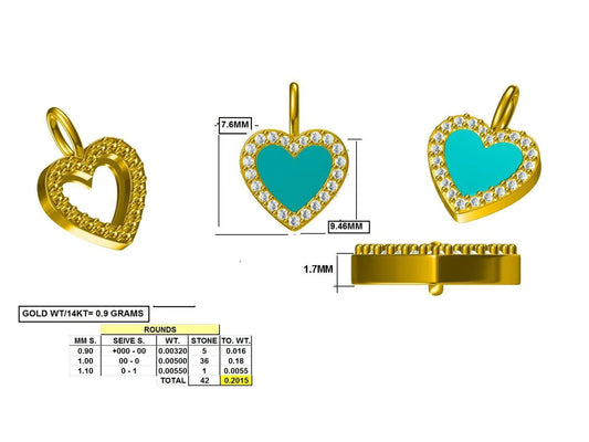 16336P Pendant With Diamond and Gemstone