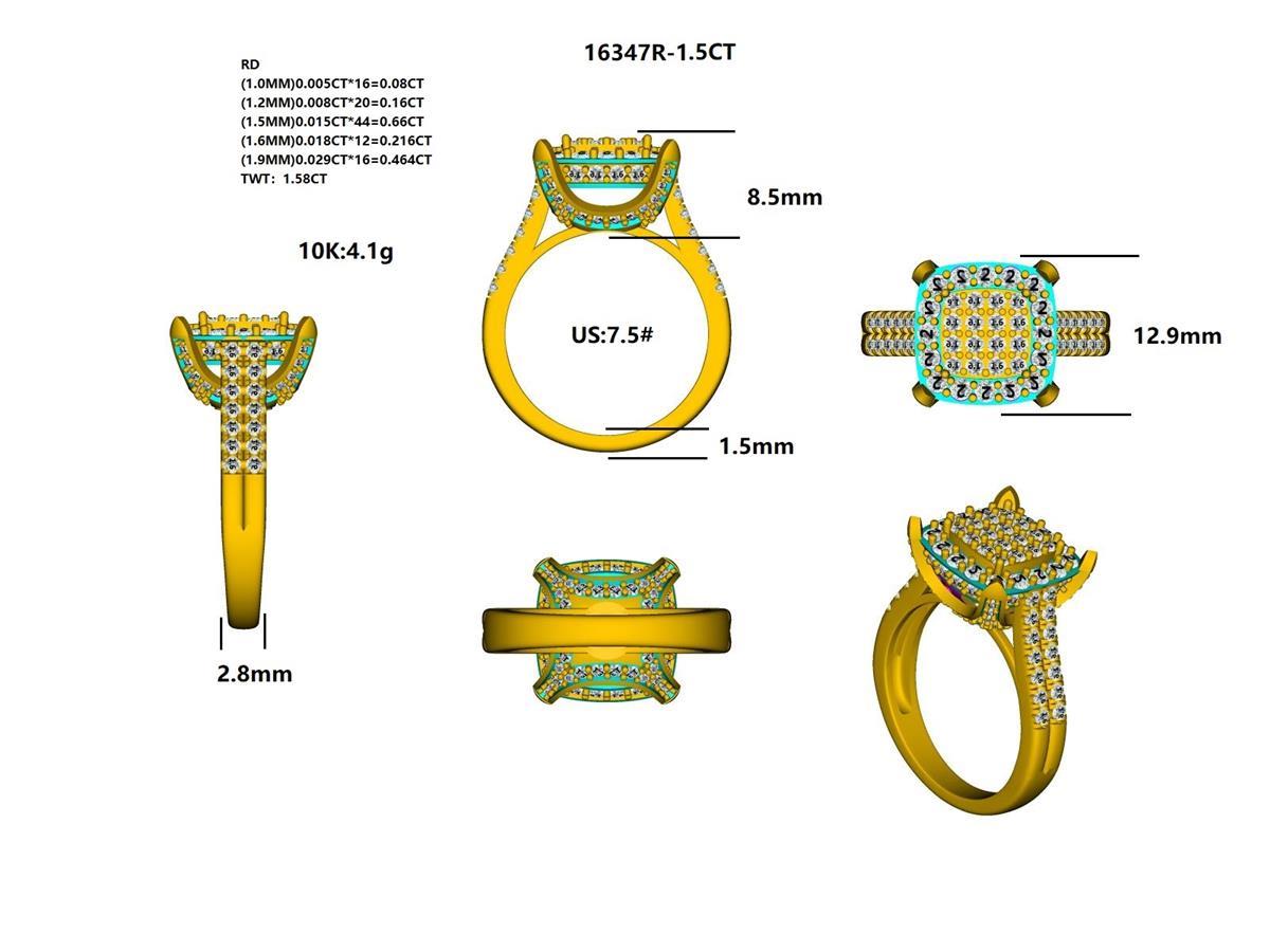 16347R-1.5CT Ring With Diamond
