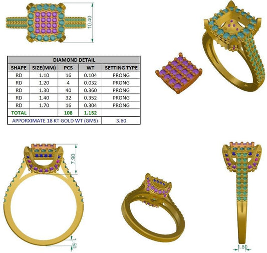 16347R Ring With Diamonds