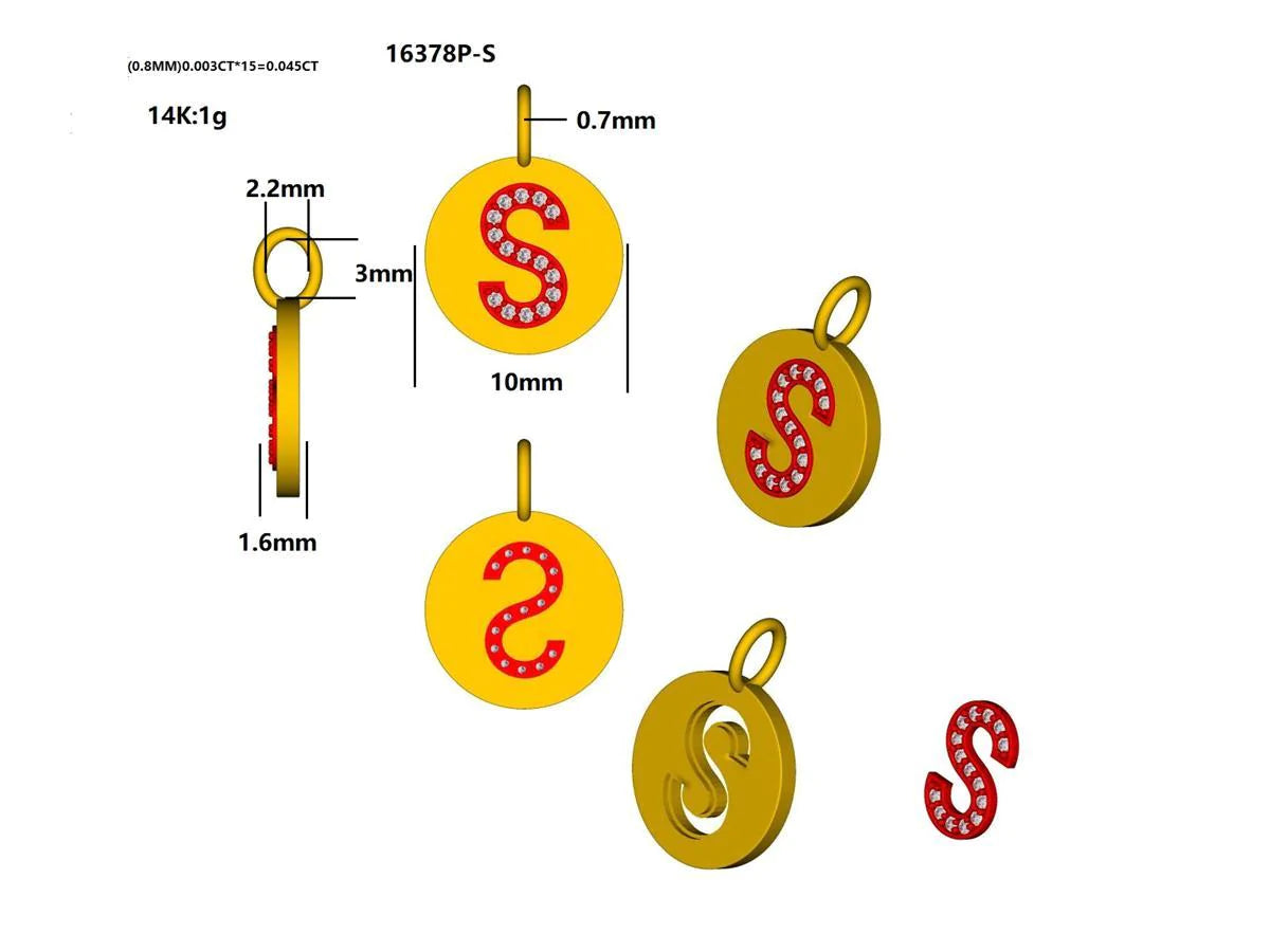 16378P-10MM Pendant With Diamond