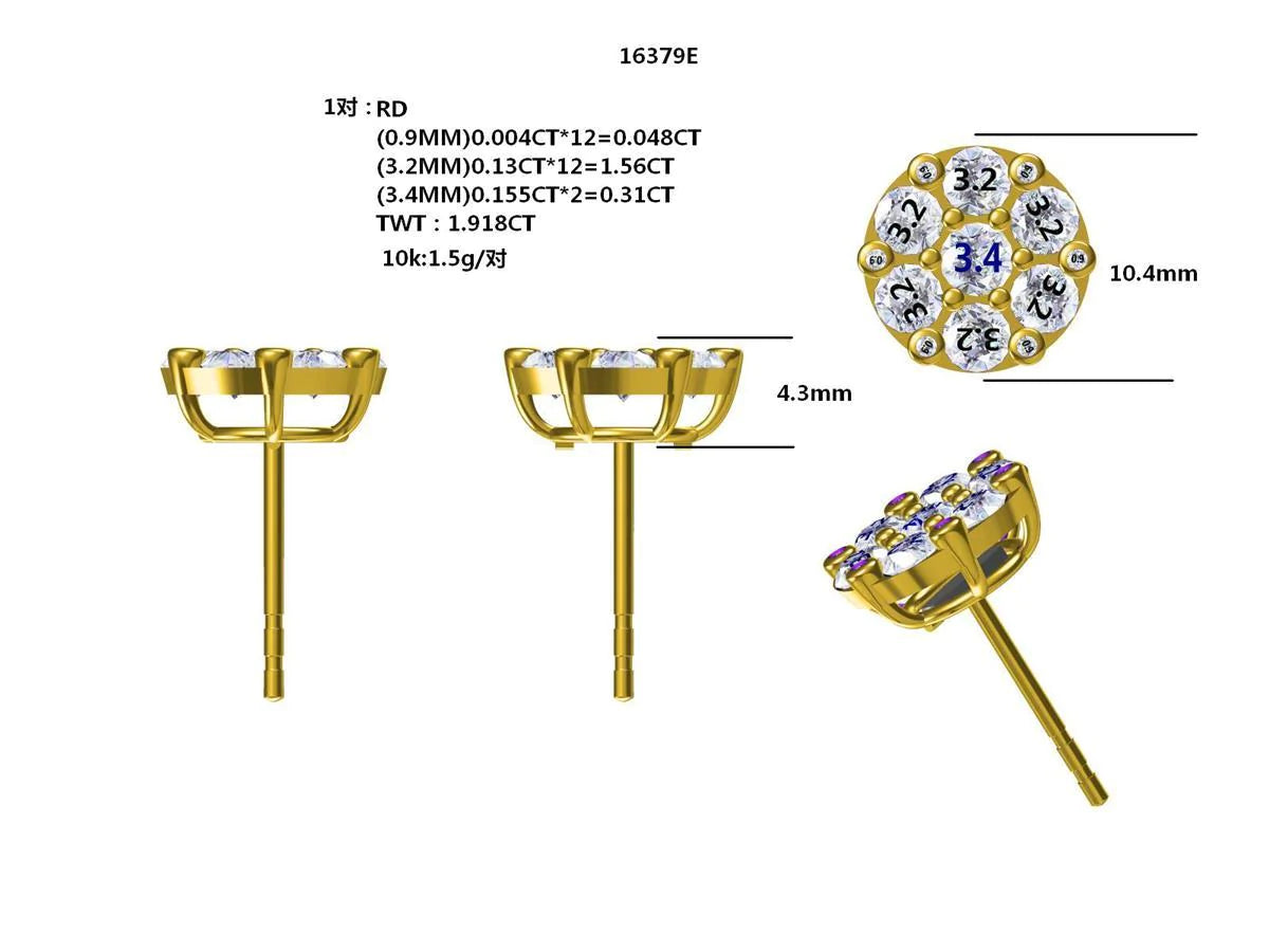 16379E Earring With Diamonds