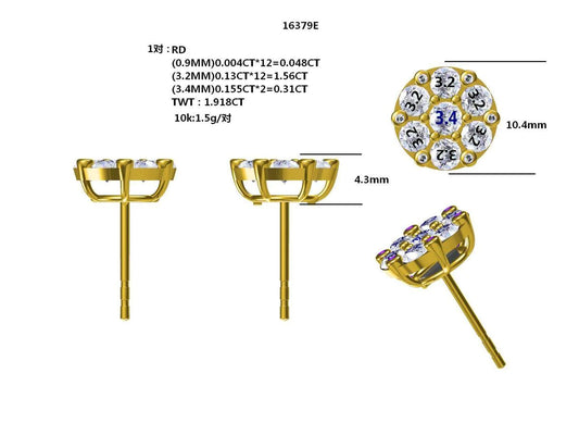 16379E Earring With Diamonds