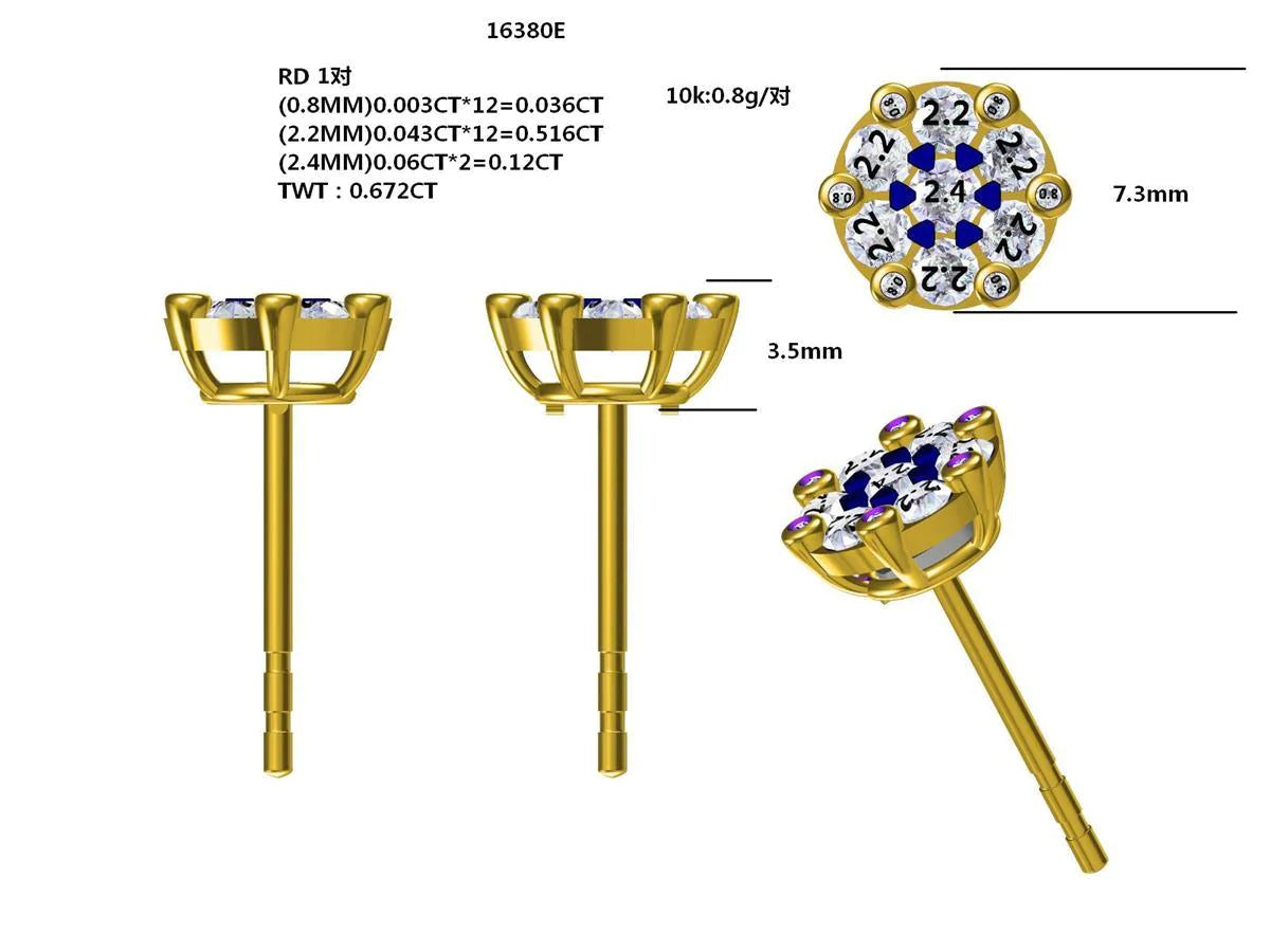 16380E Earring With Diamonds