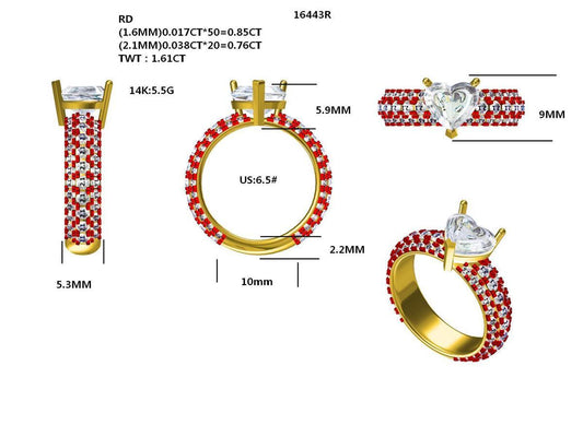16443R Ring With Diamonds