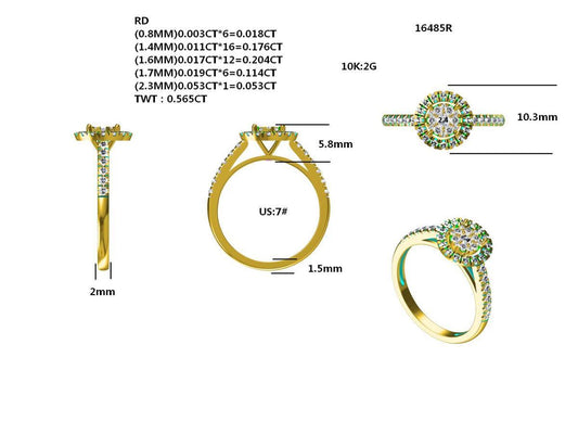 16485R Ring With Diamonds