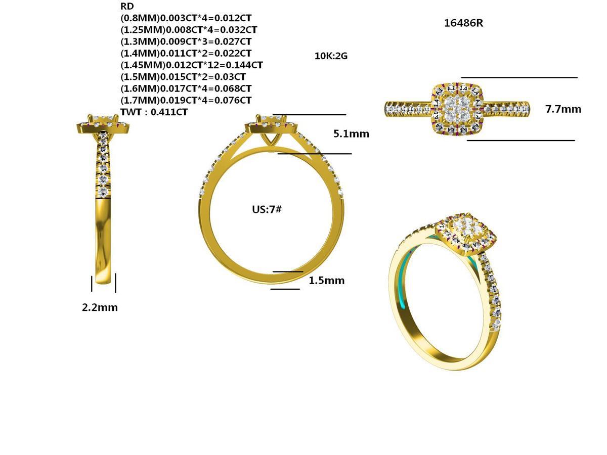 16486R Ring With Diamonds