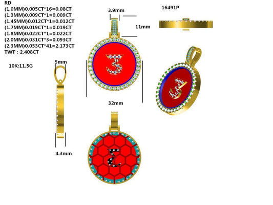 16491P Pendant With Diamond