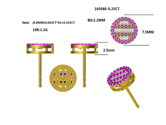 16508E-0.25 Earring With Diamonds
