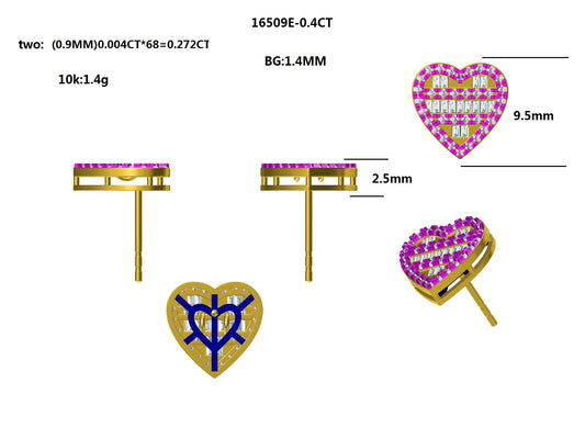 16509E-0.40CT Earring With Diamonds