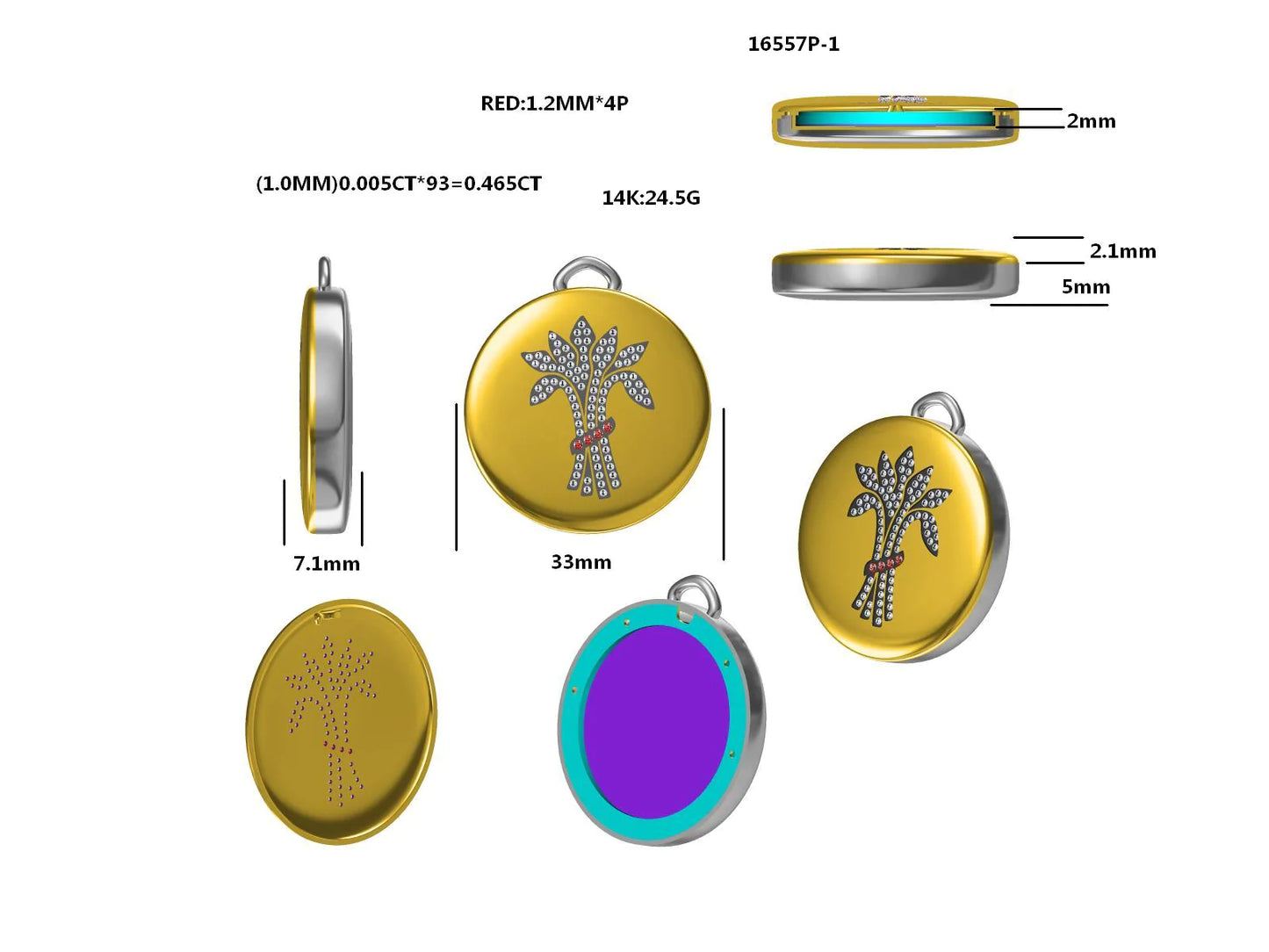 16557P Pendant With Diamond