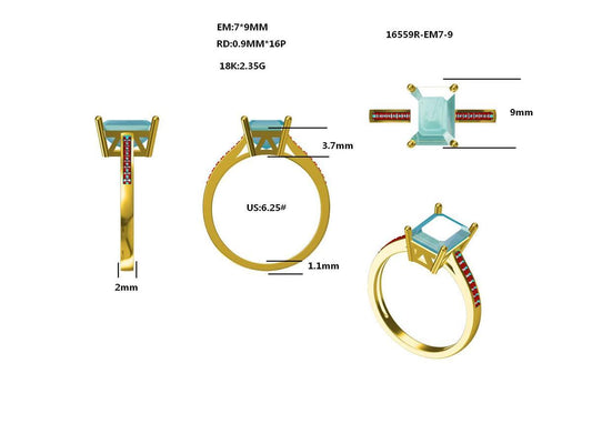 16559R-EM7X9MM Ring With Diamond