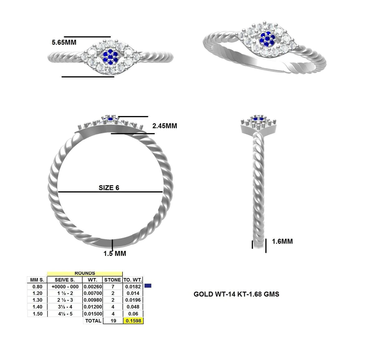 16583R Ring With Diamond