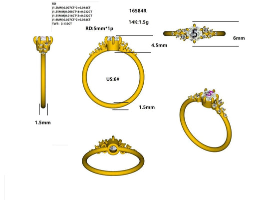 16584R Ring With Diamond