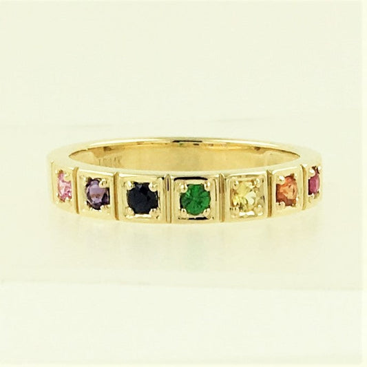 16590R Ring With Diamond & Gemstone