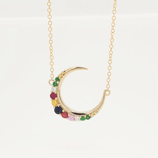 16604N Necklace With Diamond and Gemstone