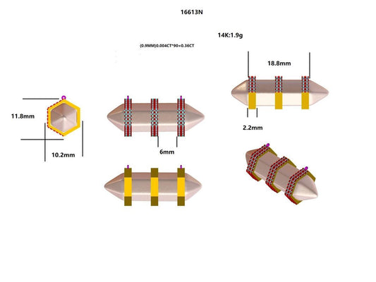 16613N Necklace With Diamond  and Gemstone