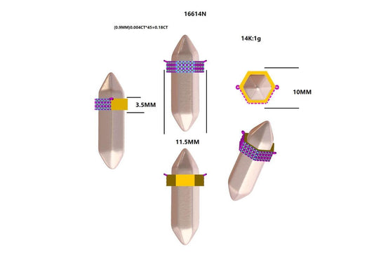 16614N Necklace With Diamond and Gemstone