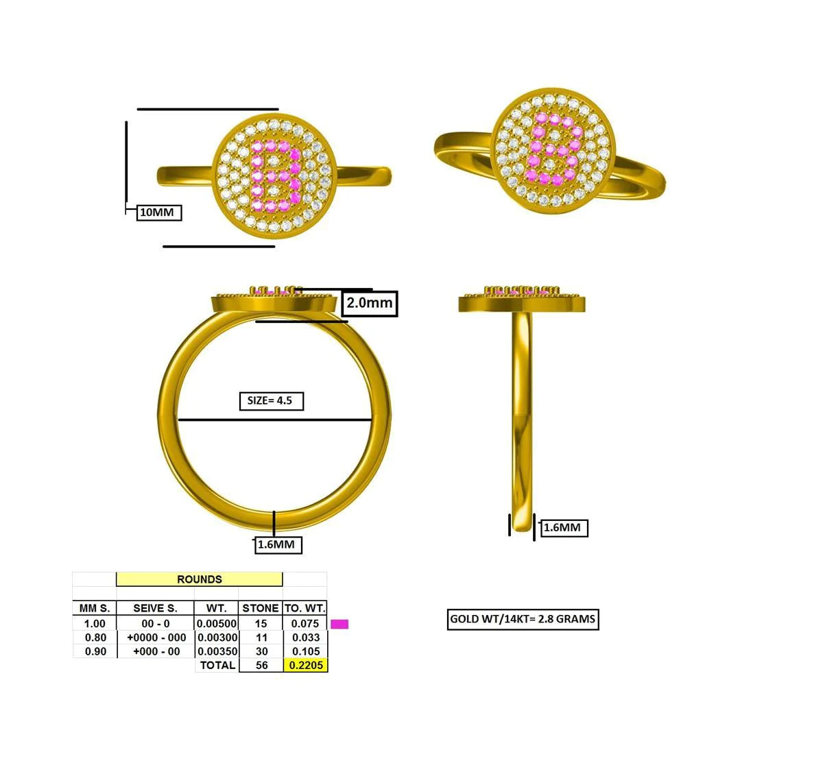 16628R Ring With Diamond