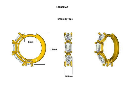 16638E Earring With Diamond