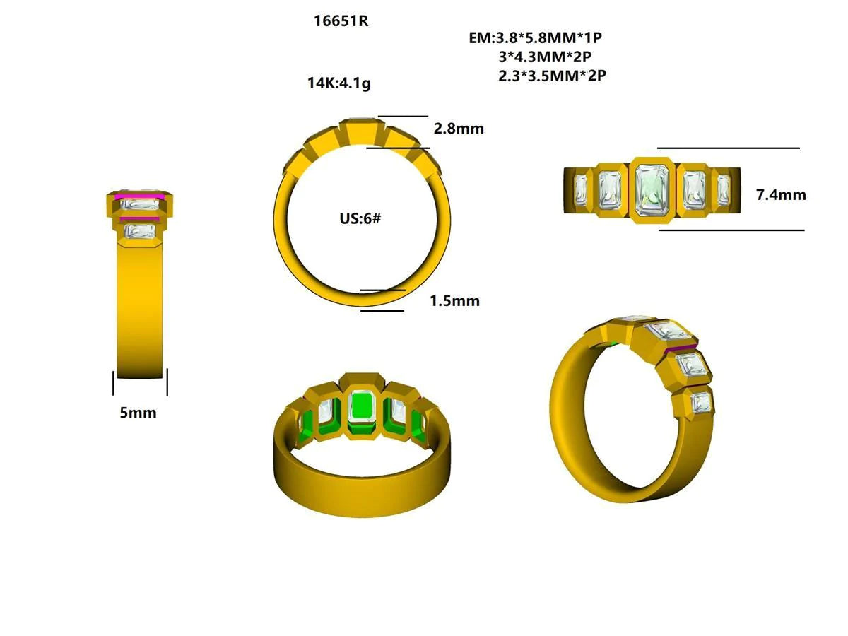 16651R Ring With Diamond