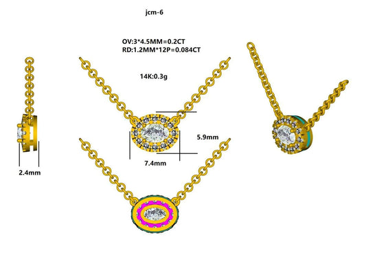 16674N Necklace With Diamond