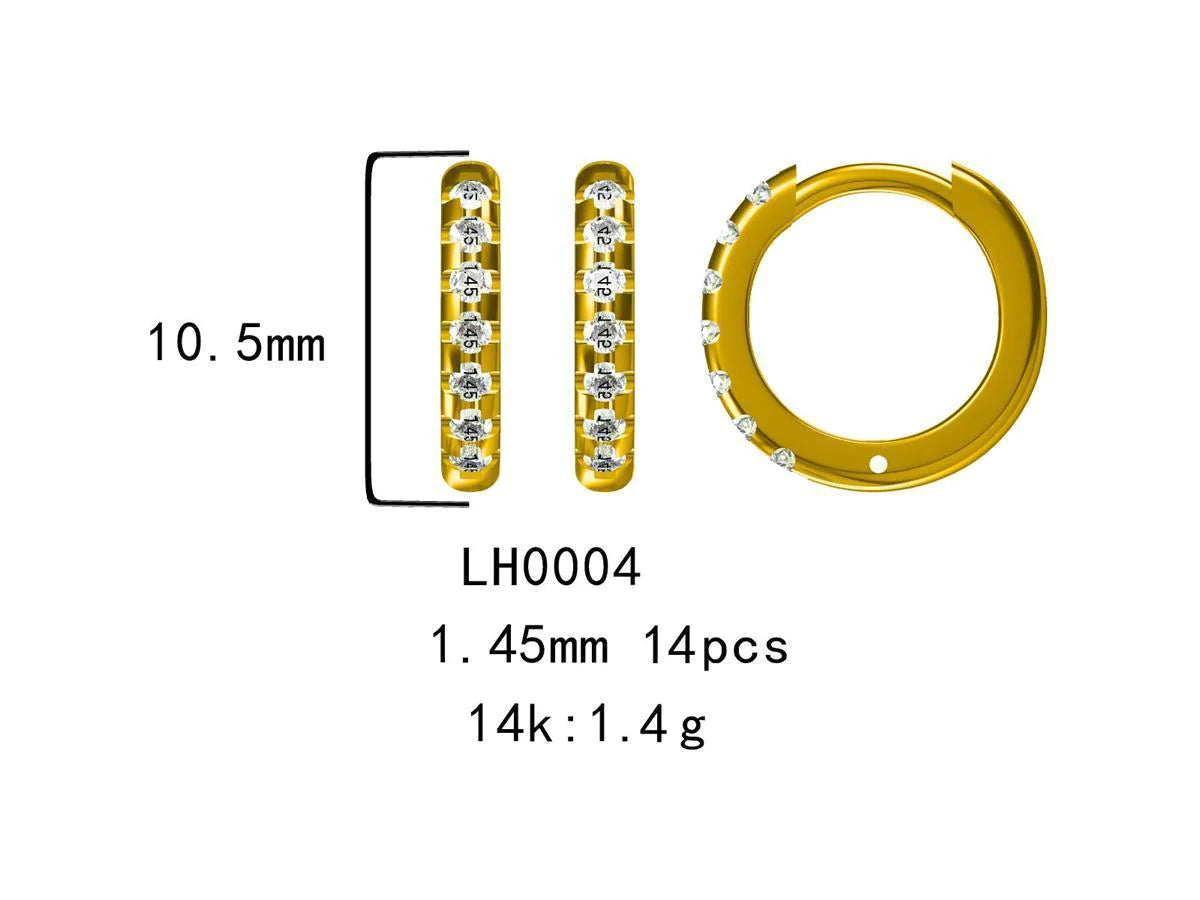 16700E-10.5MM Earring With Diamond