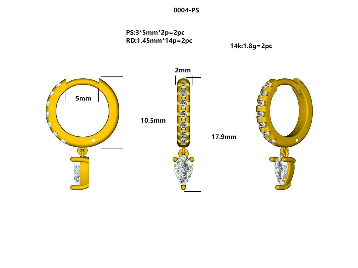 16727E Earring With Diamond