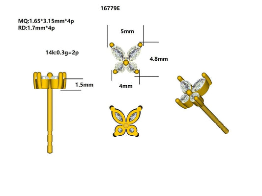 16779E Earring With Diamond