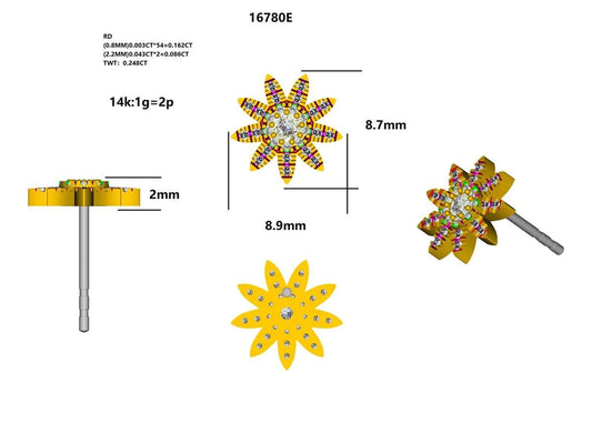 16780E Earring With Diamond