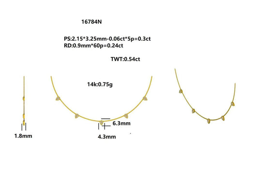 16784N Necklace With Diamond