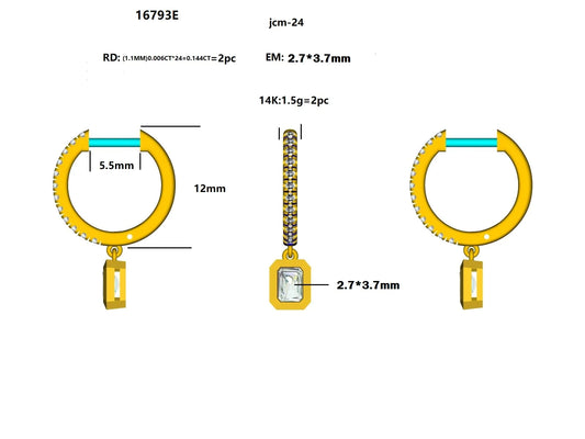 16793E Earring With Diamond