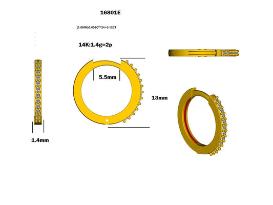 16801E Earring With Diamond