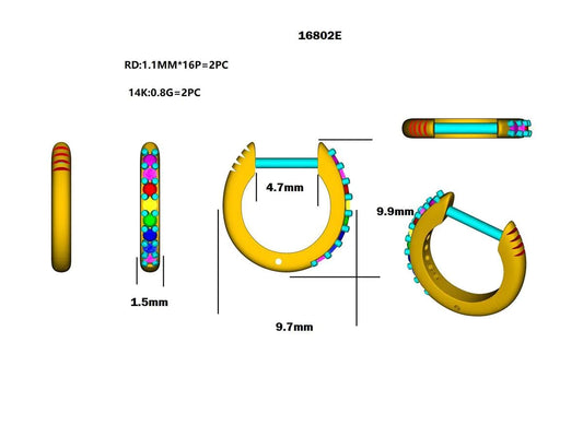 16802E Earring With Diamond