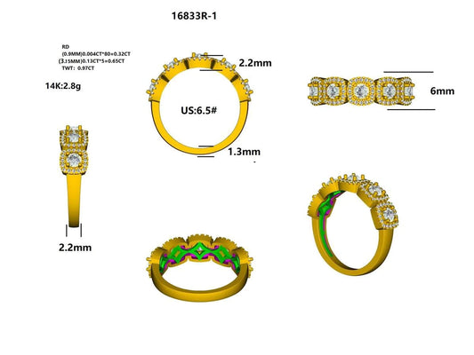 16833R Ring With Diamond