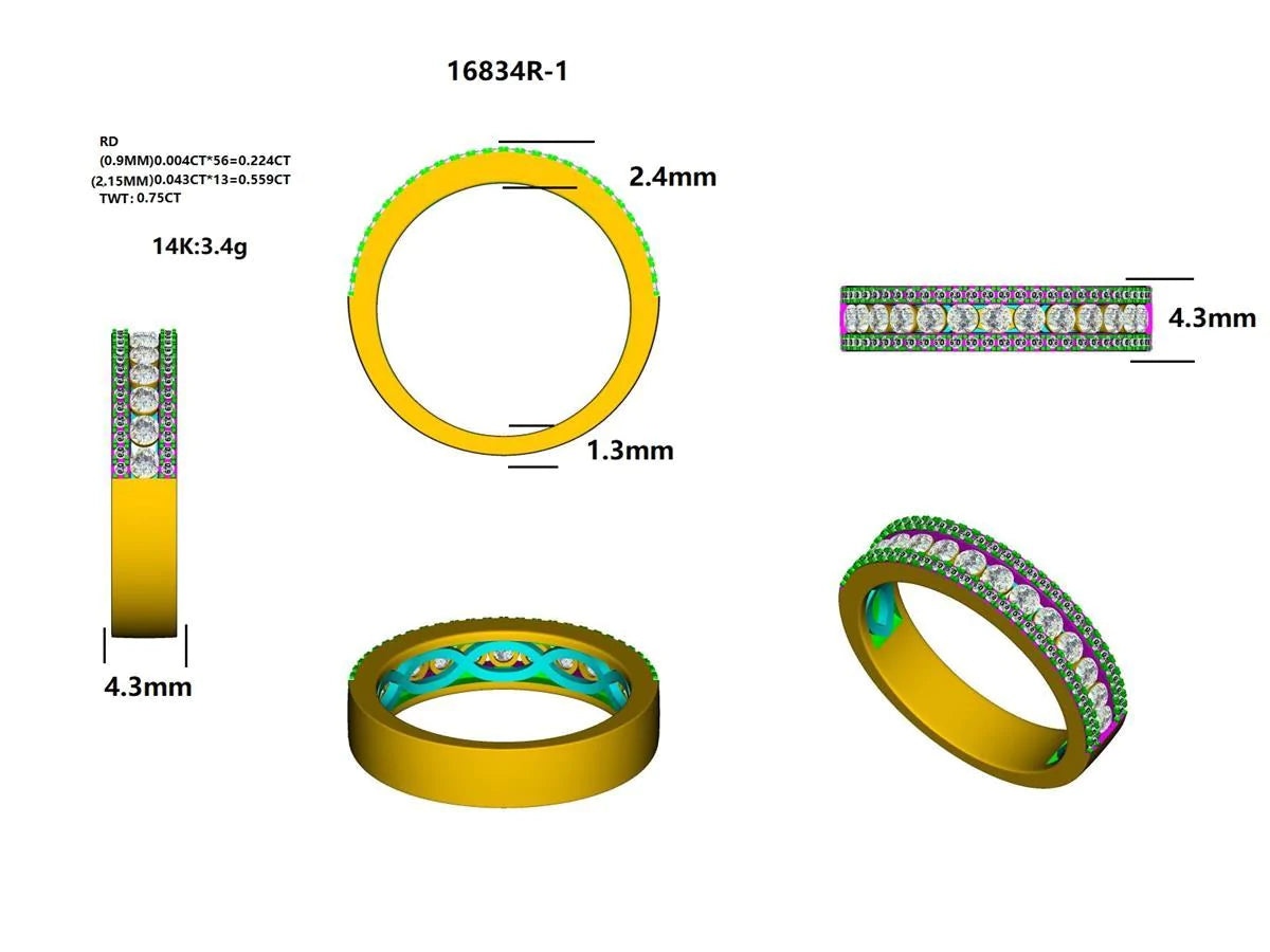 16834R Ring With Diamond