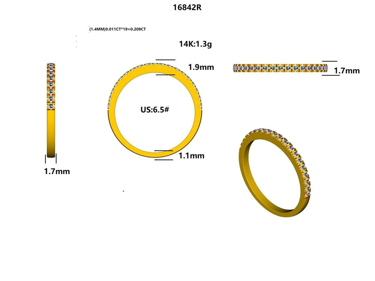 16842R-0.2CT Ring With Diamond