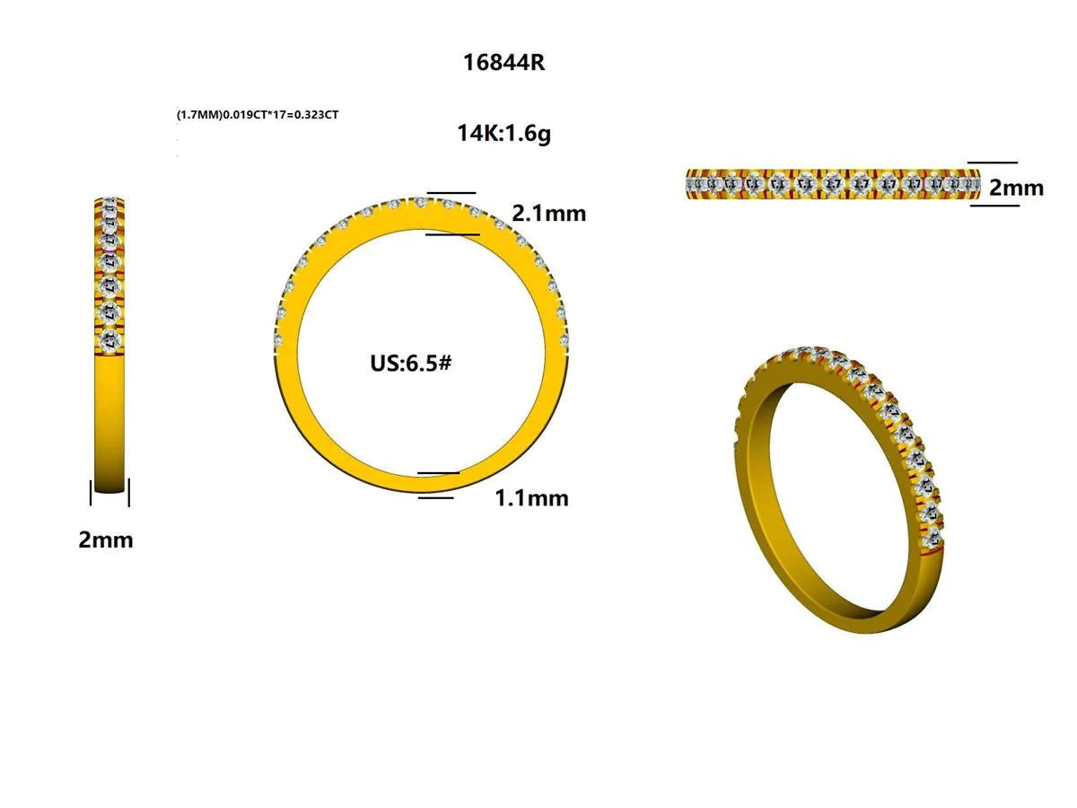 16844R-0.33CT Ring With Diamond