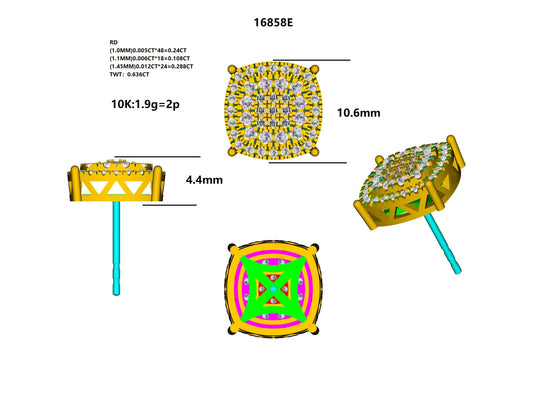 16858E Earring With Diamond