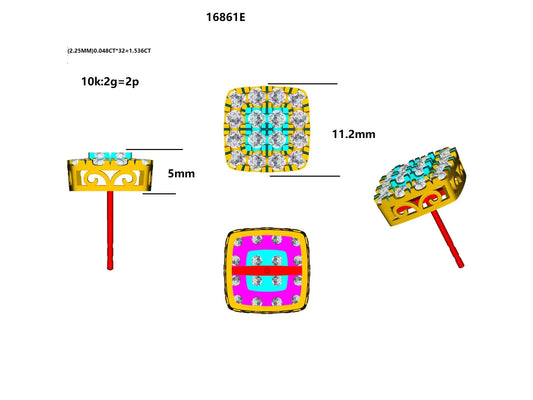 16861E Earring With Diamond