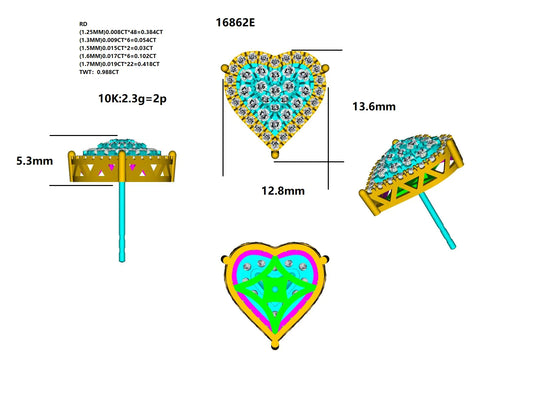 16862E Earring With Diamond