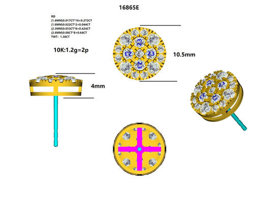 16865E Earring With Diamond