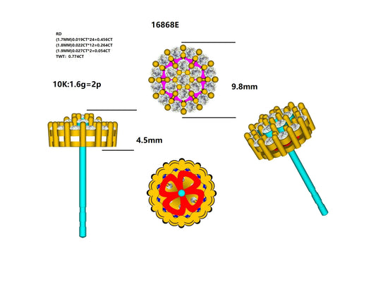 16868E Earring With Diamond