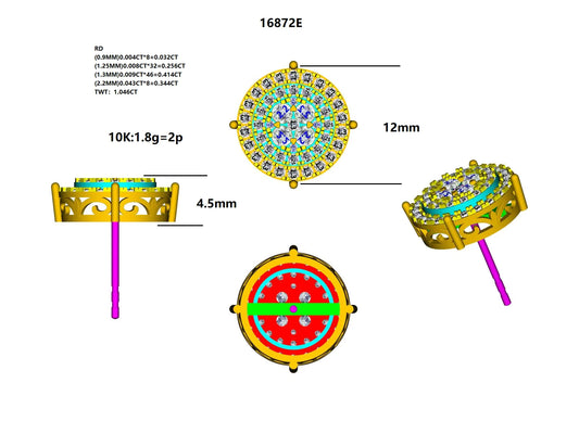 16872E Earring With Diamond