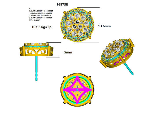 16873E Earring With Diamond