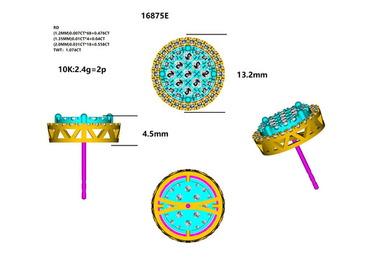 16875E Earring With Diamond
