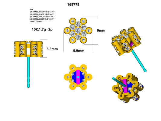 16877E Earring With Diamond