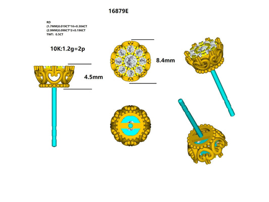 16879E Earring With Diamond