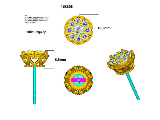 16880E Earring With Diamond