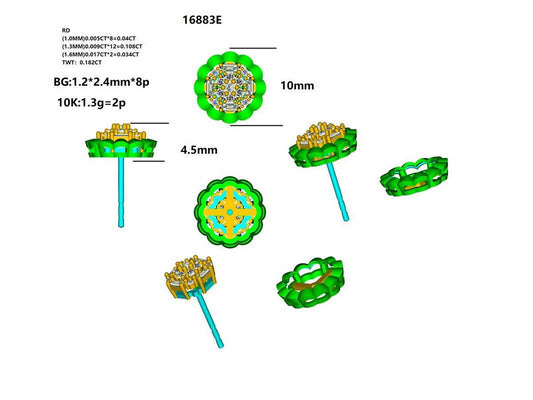 16883E Earring With Diamonds